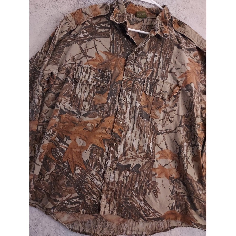 Vintage Realtree Shirt Men 2XL XXL Spartan Made USA Hunting Epaulets Safari Bush